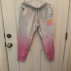 PINK Gray Sweatpants - size Medium
